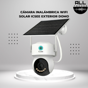 Cámara Inalámbrica Wifi 2k Solar Icsee Exterior Domo